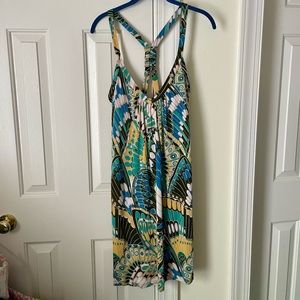 Tibi Psychedelic Butterfly Print Jersey Dress Size Large